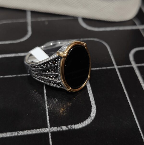 Two tone silver gold rings for men